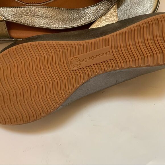New L'Amour Des Pieds Women's Crotono Low Wedge Slingback Sandal Bronze size 10 - Picture 7 of 12